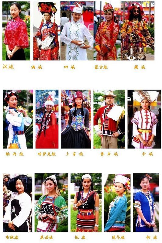 中国有多少个民族及民族的服装图片_360问答