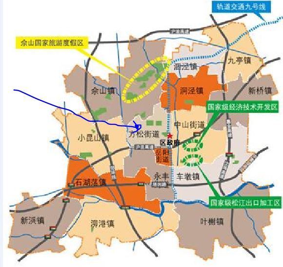 上海市松江区文涵路1222号 在哪个镇上?_360
