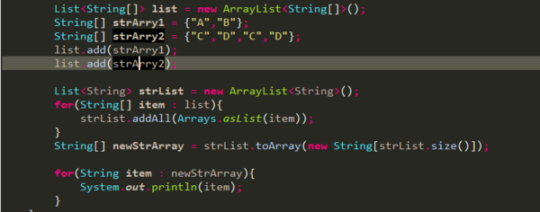 List套数组 把Arraylist里面装了两个String的数组