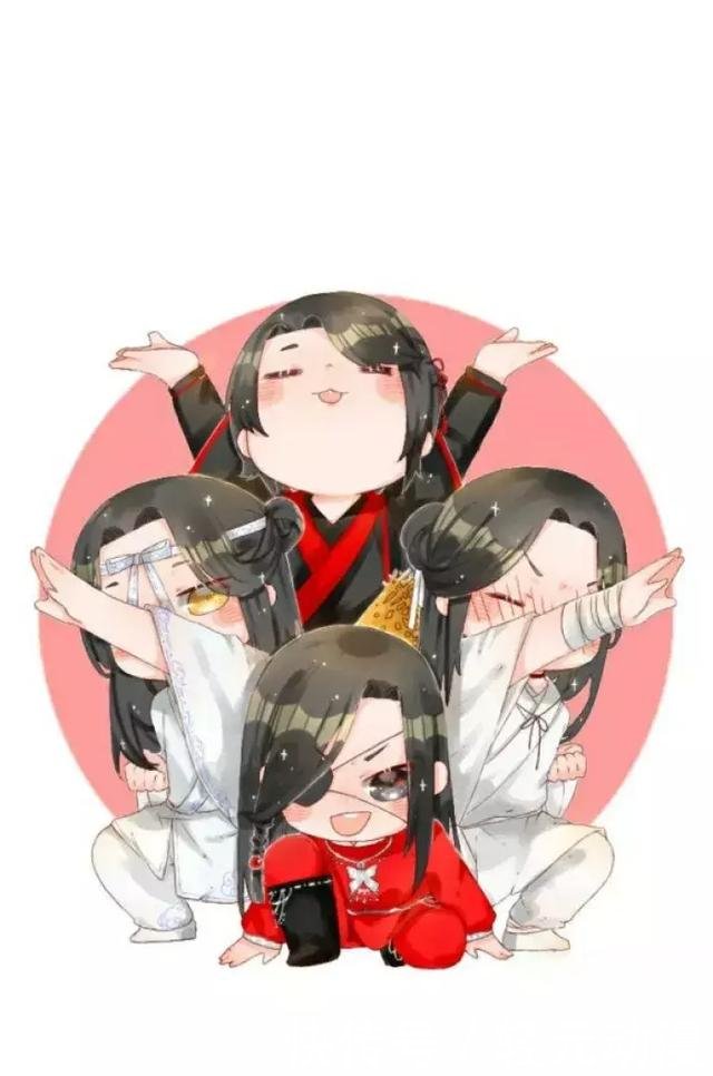 魔道廉政Q版萌图壁纸,太萌啦!赶快抱走吧最强-祖师进校园漫画图片