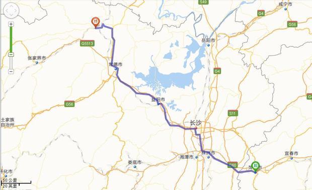 从江西萍乡市到湖南石门县,走高速全程约430公里.走省,国道约425公里.