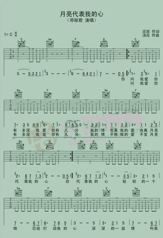 适合新手弹唱的经典歌曲吉他谱,简单又好听