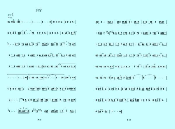 中音萨克斯回家简谱_回家萨克斯简谱(3)