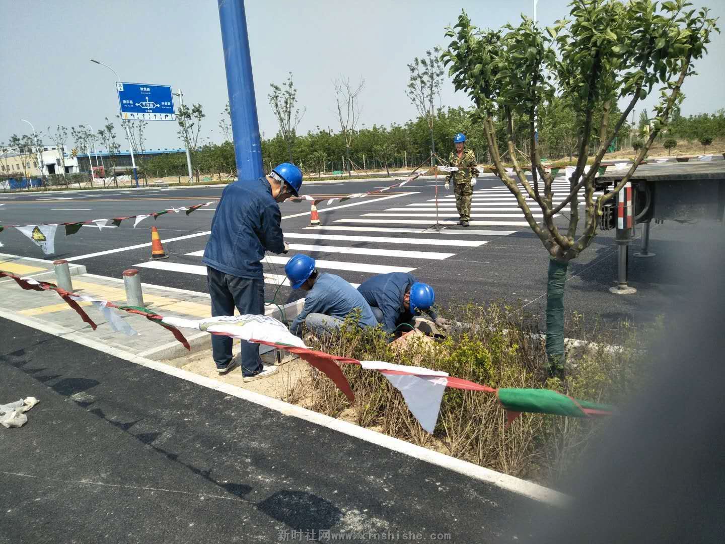 路灯照明美丽的风景