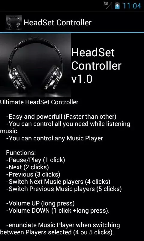 HeadSet Remote Control(tablet)截图1