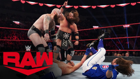 WWE RAW 2019 【RAW 10/28】维京战士暴虐棒球小子，怪力Erik一人抱俩 强力炸弹摔