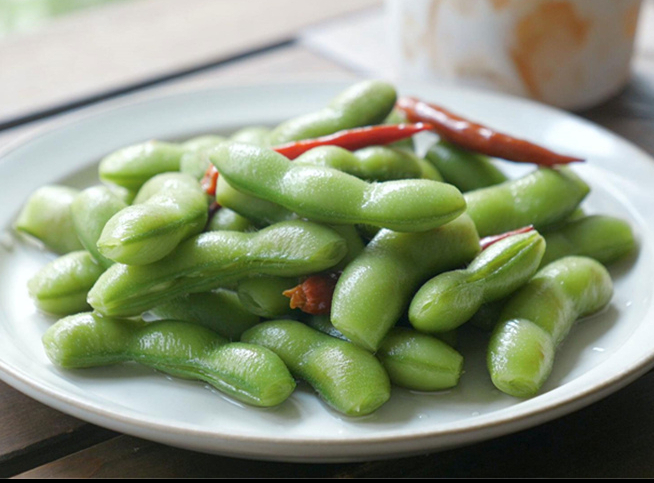 饭店盐水毛豆为什么翠绿不发黄