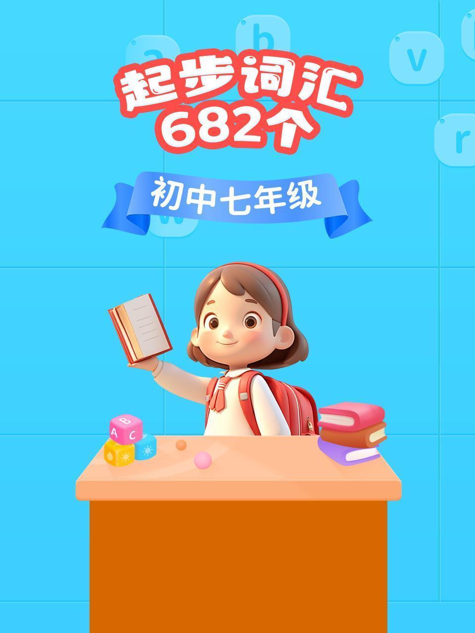 初中七年级起步词汇682个 海报