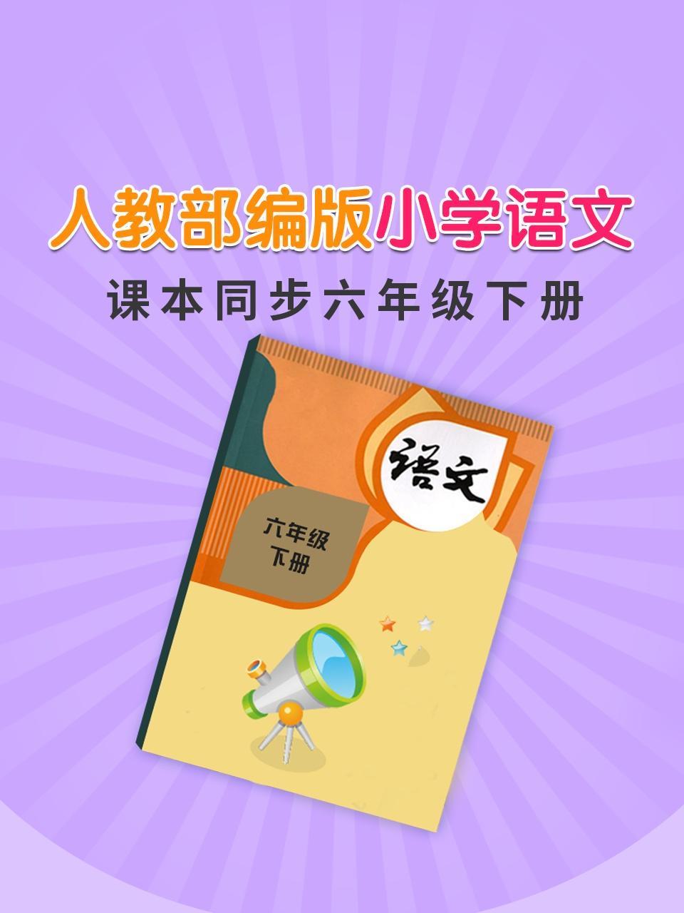 人教部编版小学语文课本同步六年级下册
