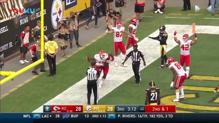 【NFL第2周比赛集锦】酋长42-37钢人