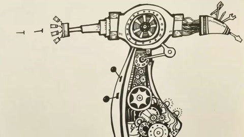 少儿科幻画：加这么多零件只为画个锤子