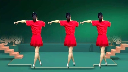 蓝莓思洁广场舞 热门DJ《红唇》背面附教学