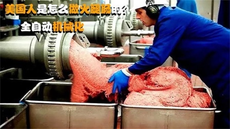 机械控 美国人是怎么做火腿肠的？全自动机械化，真相颠覆你的认知