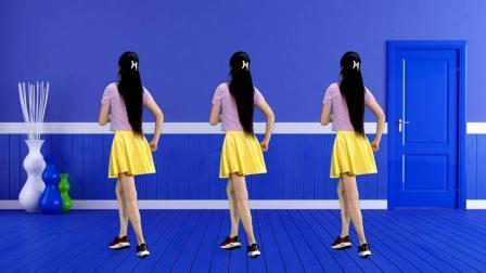 经典广场舞，简单好看《红尘情歌》背面附分解