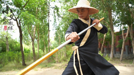 小义防身术 少林武僧棍术强，一招一式把功扬，内行人看着都过瘾