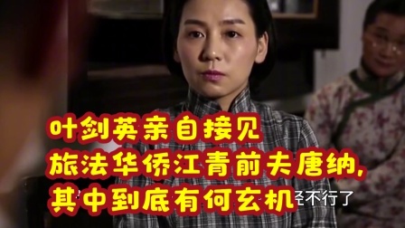 红墙往事 叶剑英亲自接见旅法华侨江青前夫唐纳，其中到底有何玄机