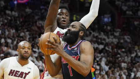 2021-2022赛季NBA集锦 阿德巴约24+12 希罗25+7 哈登16+9热火轻取76人