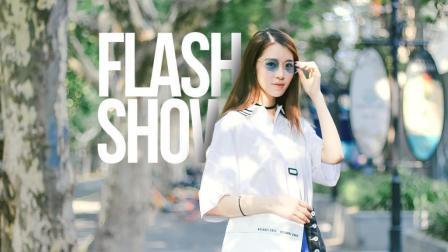 长腿美女街头变装 复古味十足的POLO 活泼俏皮又不失性感妩媚