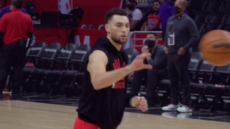 NBA热辣资讯 拉文赛前热身训练！这投篮姿势真的是太舒服了！