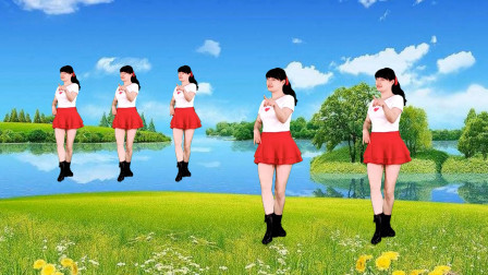 广场舞《粉红情歌》甜美俏皮的16步，既健身来又快乐