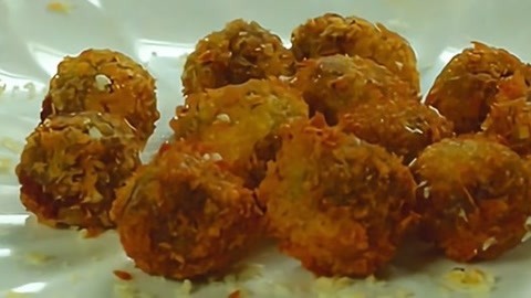 海豚波波聚乐部 波波亲子美食 豆沙黄金球