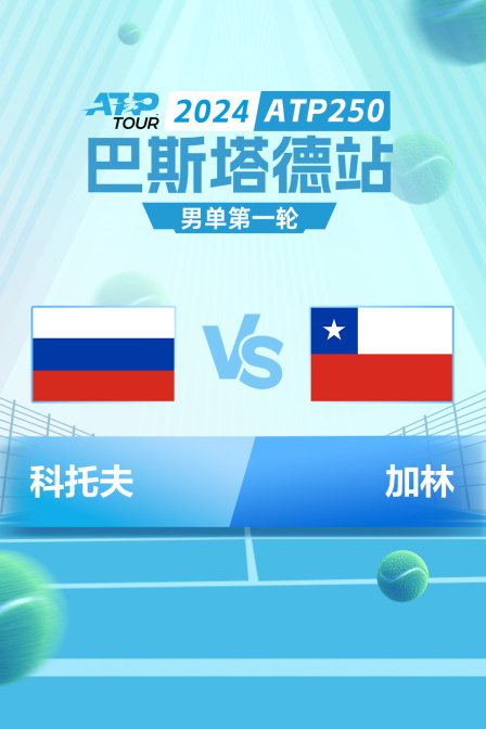 2024ATP250巴斯塔德站 男单第一轮 科托夫VS加林 海报