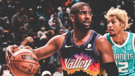 2021-2022赛季NBA集锦 NBA-布克24+7 保罗7+6 太阳7人得分上双大胜黄蜂