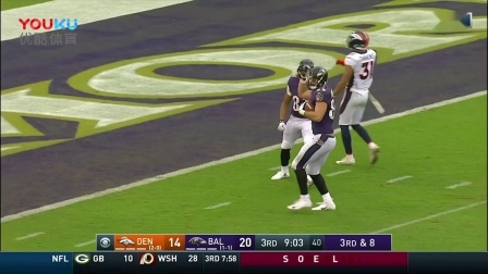 【NFL第3周比赛集锦】野马14-27乌鸦