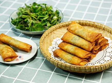微体兔美食 2017 荠菜春卷 开启迎春仪式
