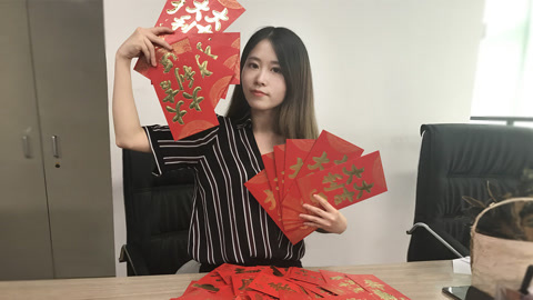 小野花样作 小野花式点钞发红包