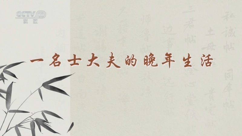 百家讲坛 《百家讲坛》 20241120 传世书信中的千面宋人 2 一名士大夫的晚年生活