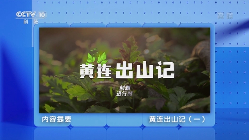 《创新进行时》 20210510 黄连出山记（一）
