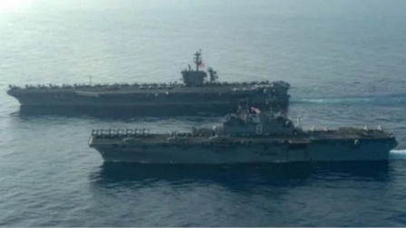 来了！中美航母南海“同框”