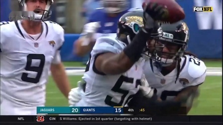 【NFL第1周比赛集锦】美洲虎20-15巨人