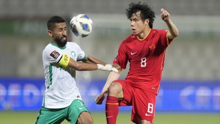 中国男足冲击2022世界杯 世预赛-朱辰杰点球扳平 国足1-1逼平沙特