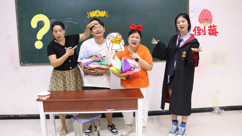 美女家务事 什么？老师竟让小晴帮其他同学考试，没想是学渣二人组的套路