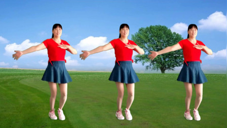 活力动感入门广场舞《等你》歌醉舞美，简单好看