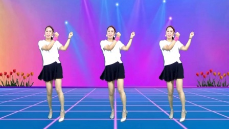 蓝莓思洁广场舞 广场舞神曲《爱的迷魂汤》正面演示