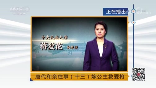 法律讲堂 《法律讲堂(文史版)》 20181104 唐代和亲往事（十三）嫁公主救爱将