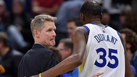 NBA流言收割机 科尔早就料到杜兰特会走：没他就没有两连冠