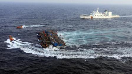 天下有警视频 中国渔民在南海狂追美军舰艇美海军联系中国