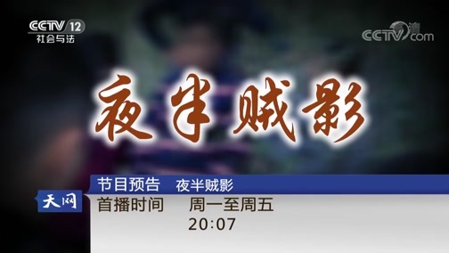 天网 《天网》 20181018 追捕“百万大盗”