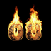 Burning Clock Screensaver