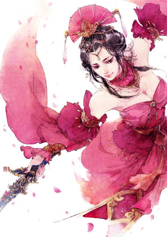 求唯美的动漫古装人物图片.