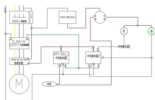 五线三档循环泵接线图图片