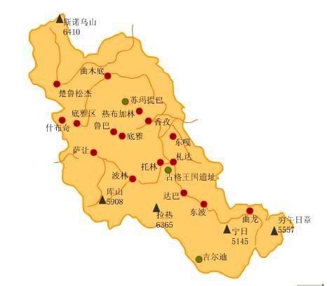 札达县地图高清图片
