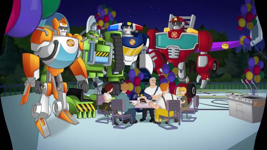 变形金刚 救援机器人 动画回顾 第一季 彭斯局长生日晚宴