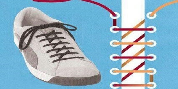 板鞋系鞋带方法图解_360新知